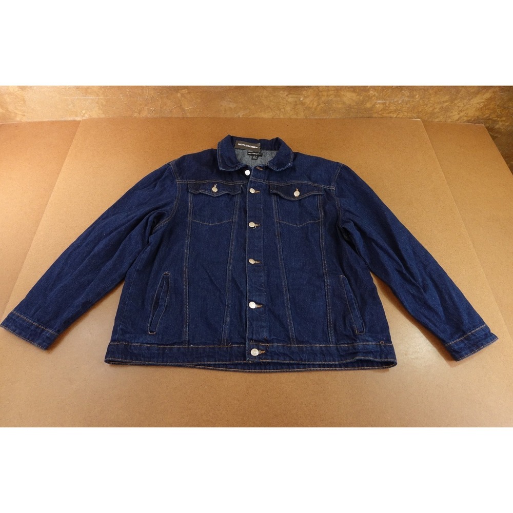 Pretty Little Thing Womens US Size 8 Dark Wash Denim Classic Jean Jacket NWT‎